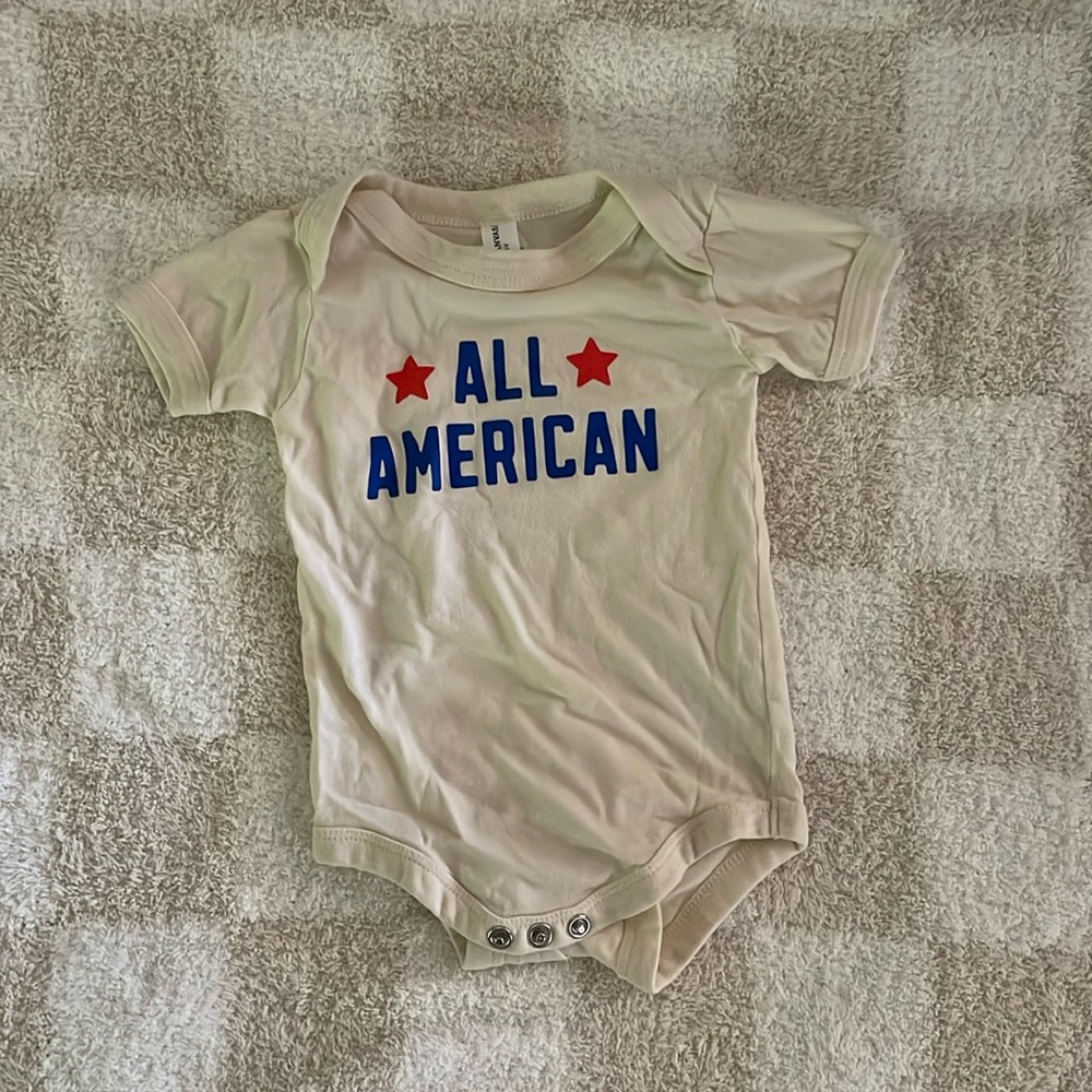 Spearmint baby all American onesie 3-6M *WORN ONCE*